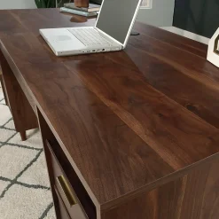 SauderĀ® Clifford Place 66"W Double Pedestal Executive Computer Desk, Grand WalnutĀ®
