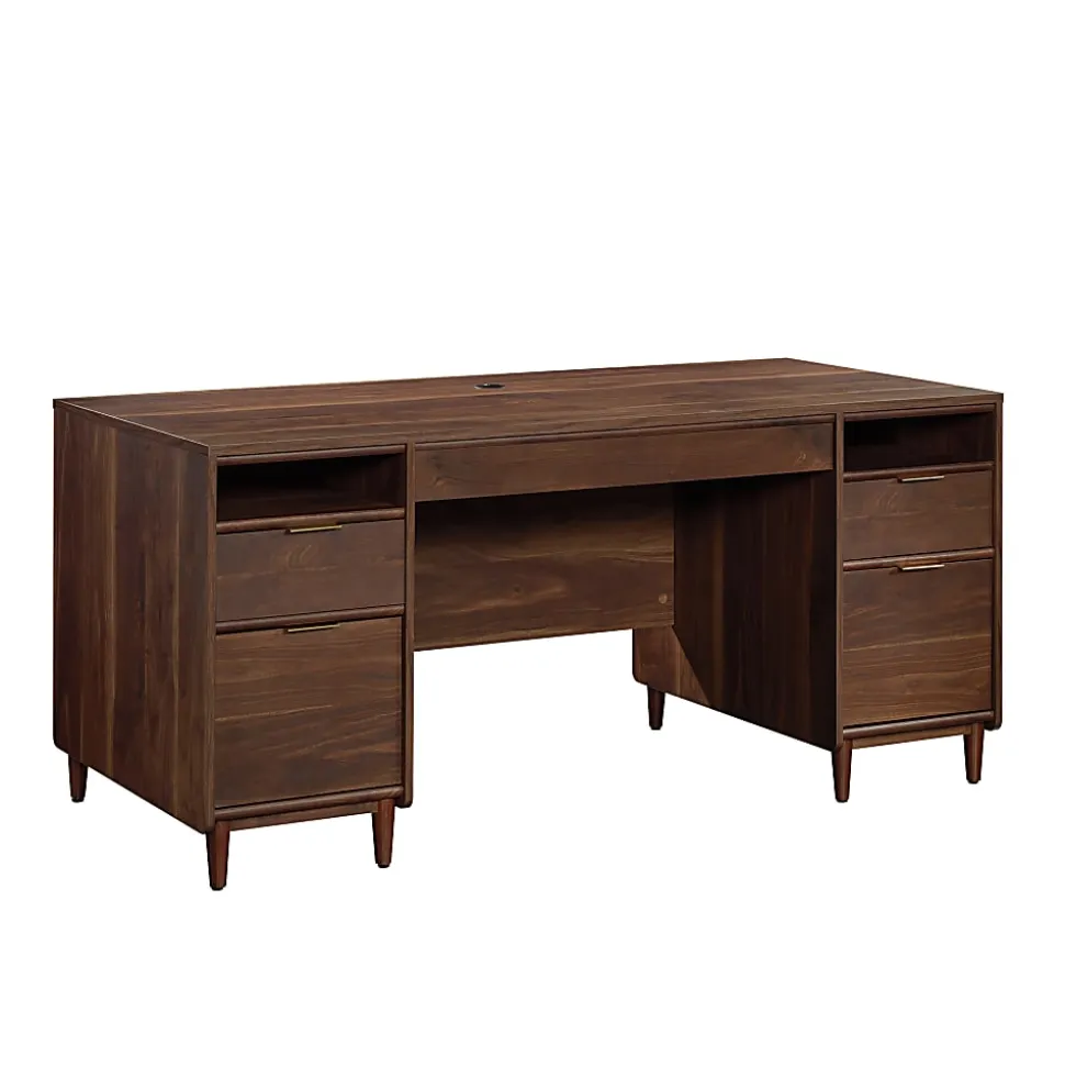 Sauder® Clifford Place 66"W Double Pedestal Executive Computer Desk, Grand Walnut®