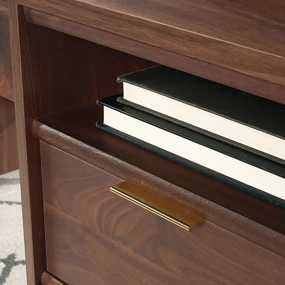 Sauder® Clifford Place 66"W Double Pedestal Executive Computer Desk, Grand Walnut®