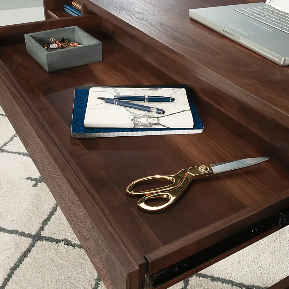 Sauder® Clifford Place 66"W Double Pedestal Executive Computer Desk, Grand Walnut®