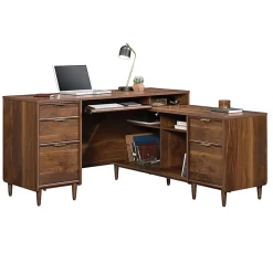 Sauder® Clifford Place 59"W L-Shaped Corner Desk, Grand Walnut