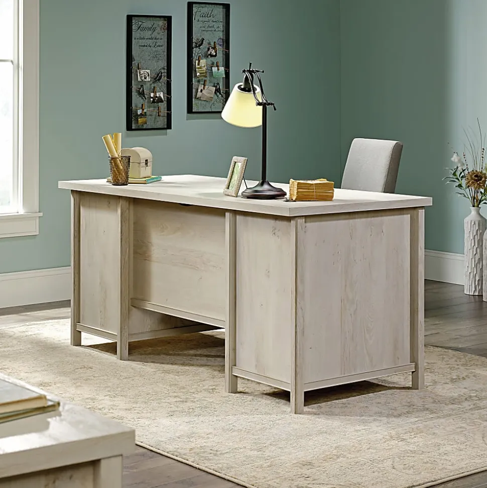 Sauder® Costa 66"W Executive Computer Desk, Chalked Chestnut