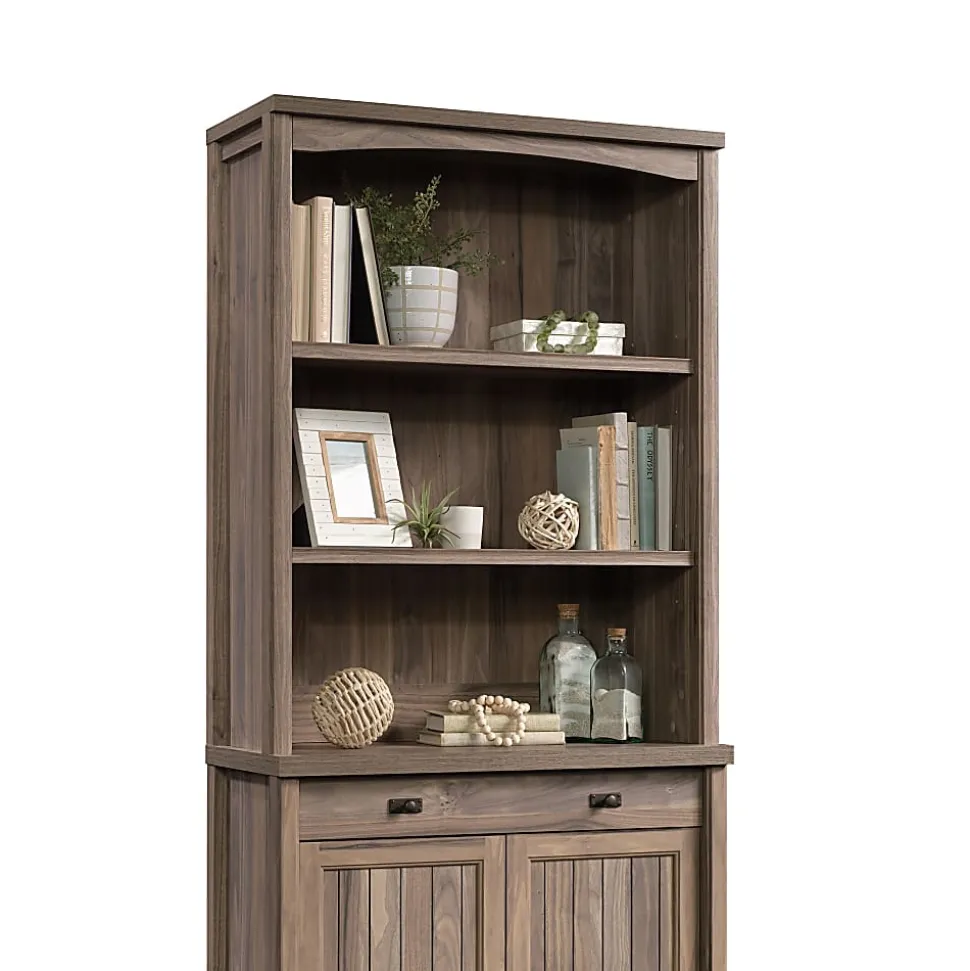 Sauder® Costa 32"W Library Hutch, Washed Walnut