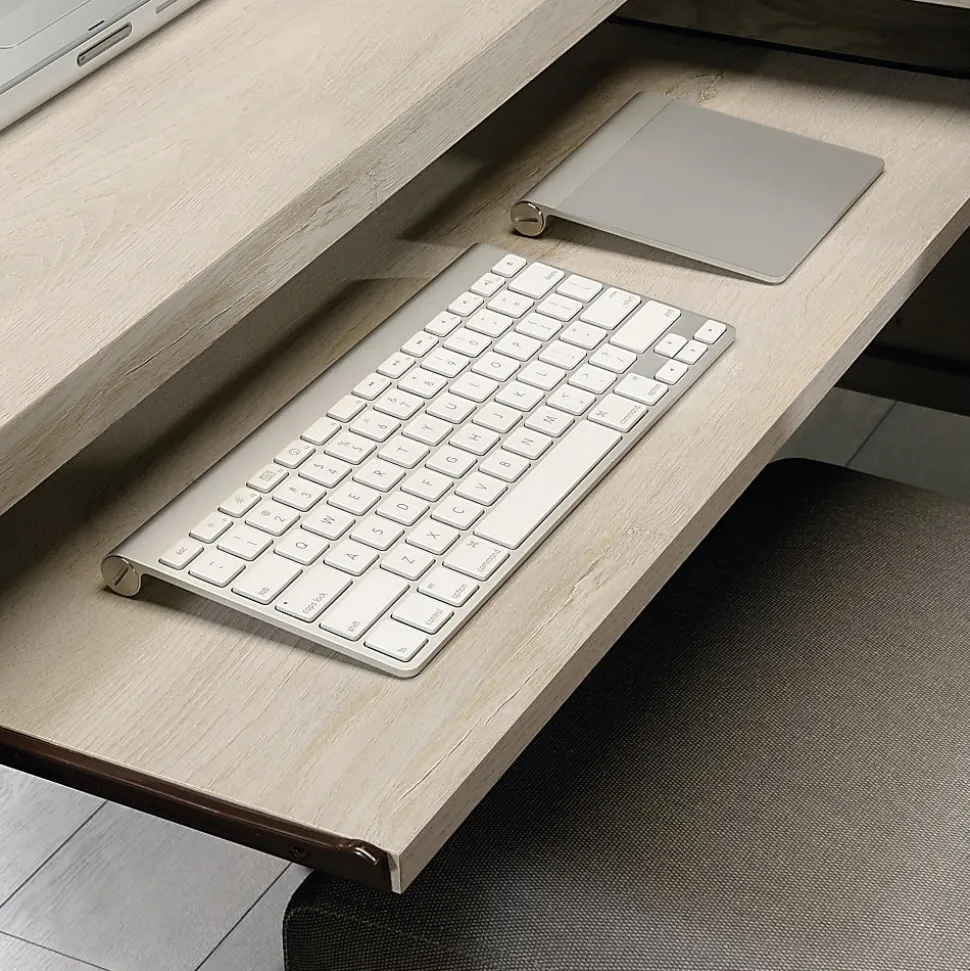 Sauder® Costa 65"W L-Shaped Corner Desk, Chalked Chestnut