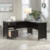 Sauder® County Line 61"W L-Shaped Office Computer Desk With File Drawer, Estate Black