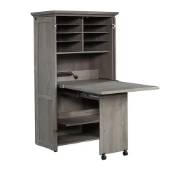 Sauder® Craft 36”W Storage Armoire And Stow Away Desk, Mystic Oak