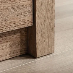 Sauder® Dixon City Library 4-Shelf Bookcase With Sliding Doors And Filing Drawer, Brushed Oak™/Pebble White™