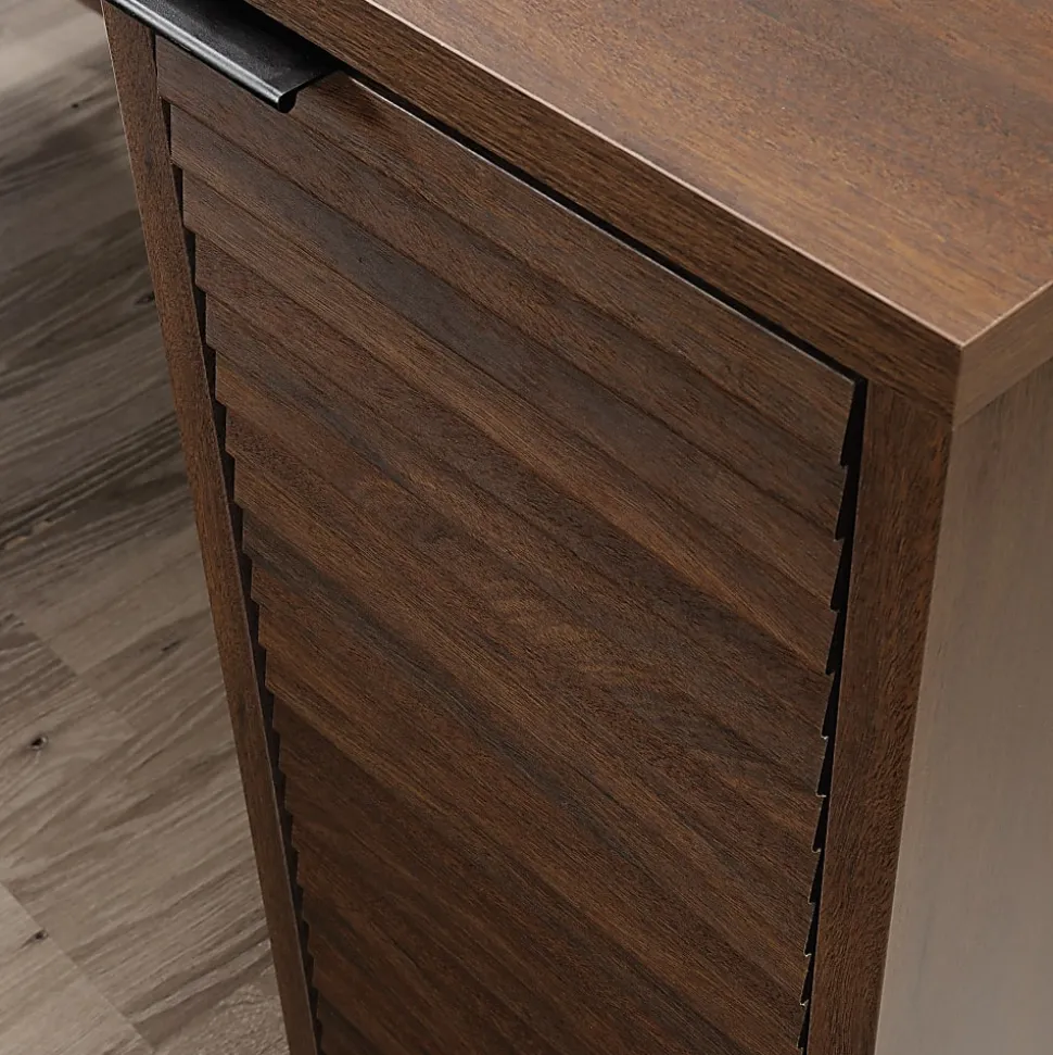 Sauder® Englewood 65"W L-Shaped Corner Desk, Spiced Mahogany
