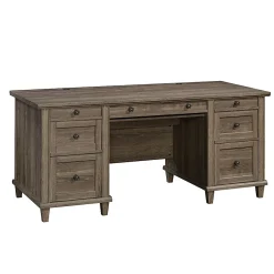 SauderĀ® Hammond 68"W Executive Computer Desk, Emery Oak