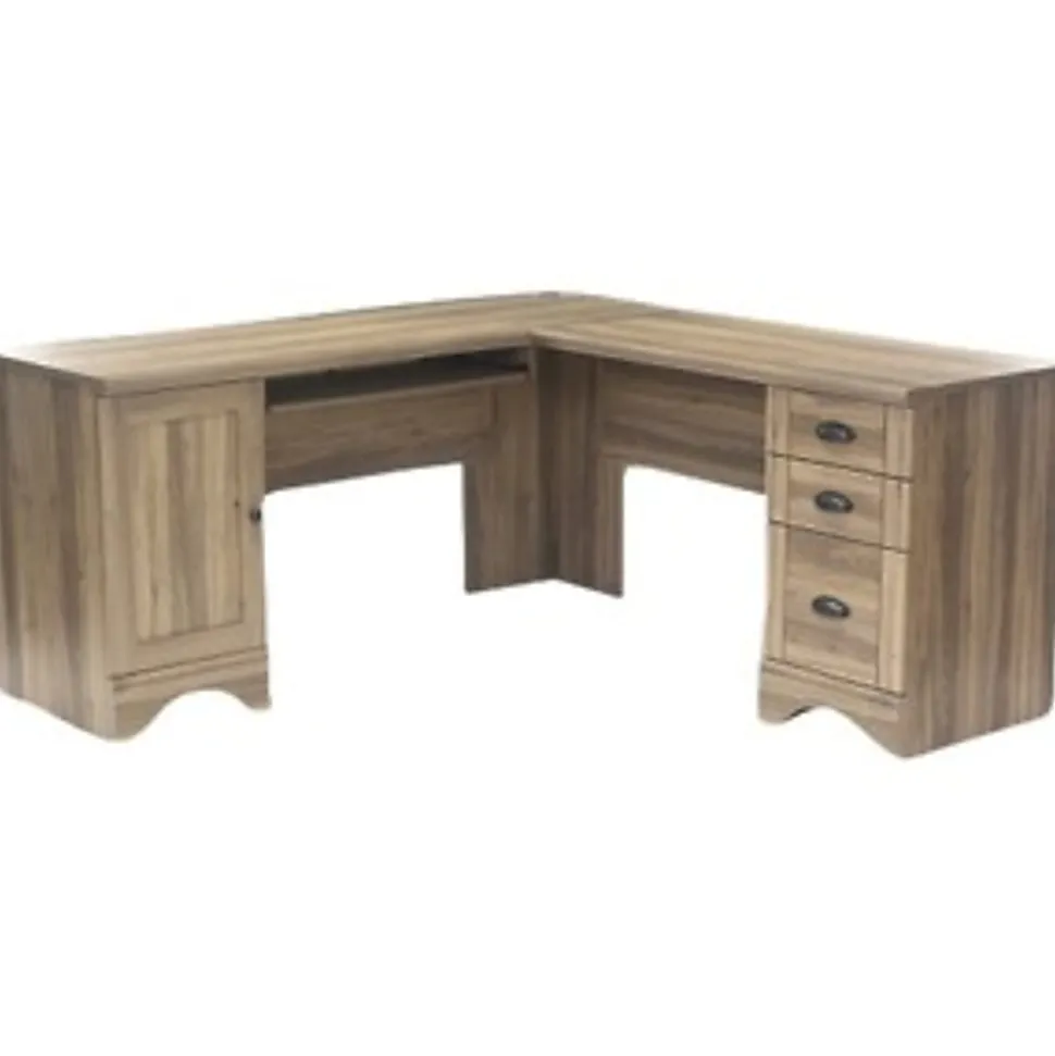 Sauder® Harbor View 66"W Corner Desk, Salt Oak
