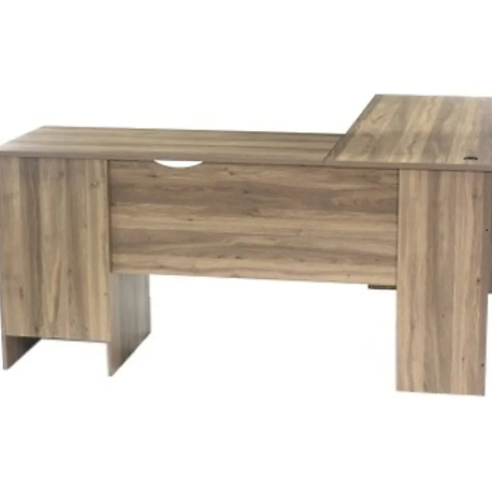 Sauder® Harbor View 66"W Corner Desk, Salt Oak