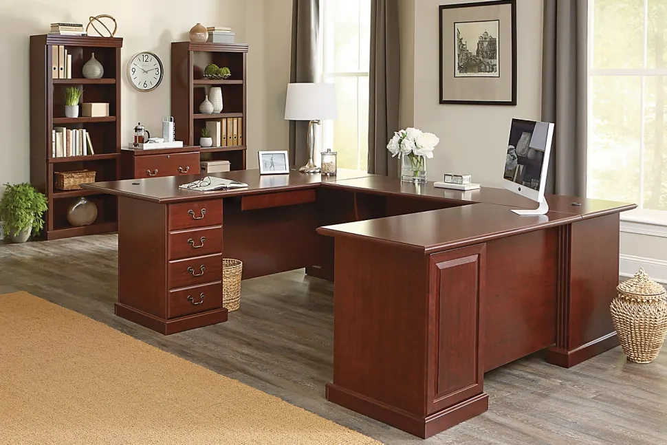 Sauder® Heritage Hill 72"H Bookcase, Open 5-Shelf, Classic Cherry