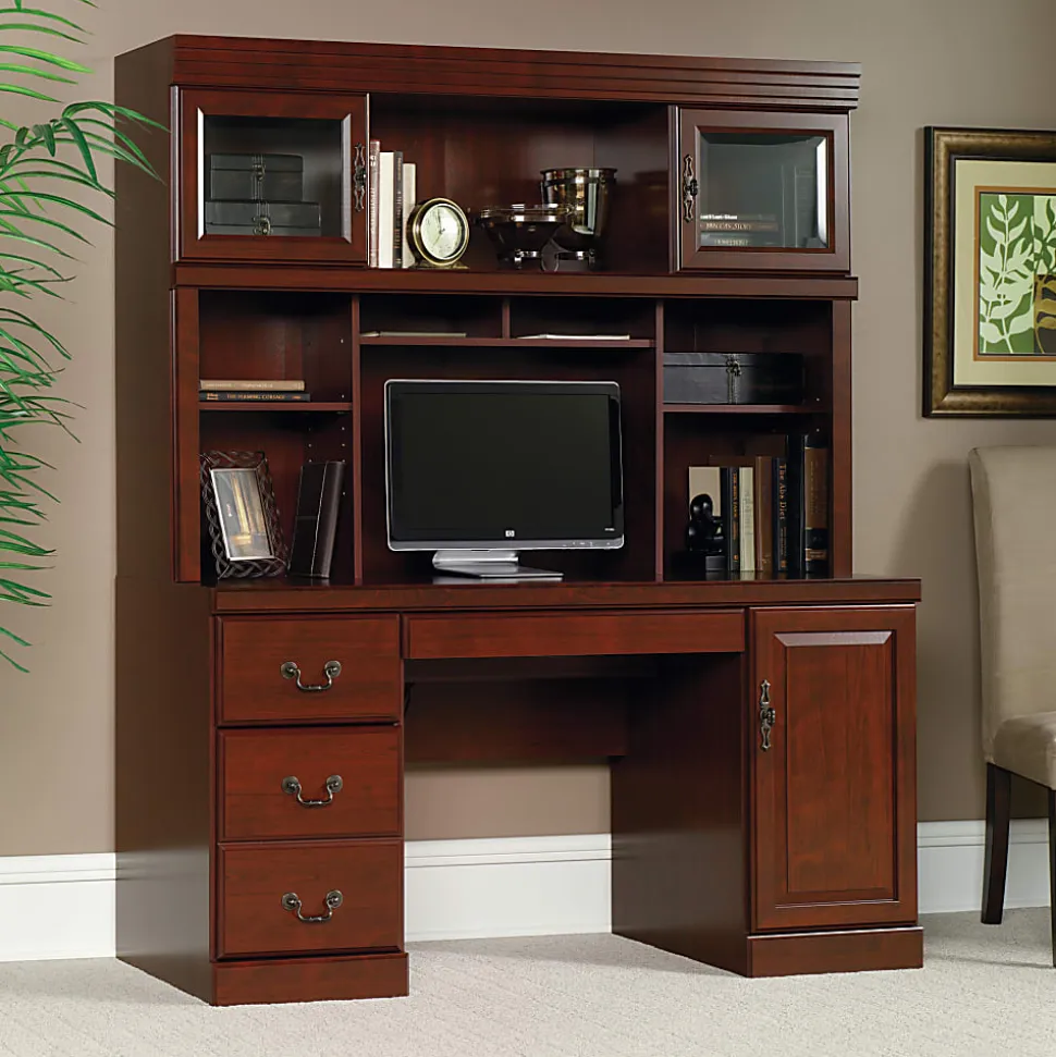 Sauder® Heritage Hill 60"W Desk Computer Credenza, Classic Cherry