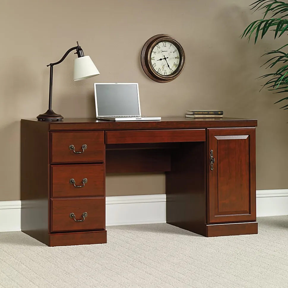 Sauder® Heritage Hill 60"W Desk Computer Credenza, Classic Cherry