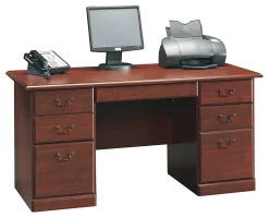 Sauder® Heritage Hill 60”W Executive Computer Desk, Classic Cherry