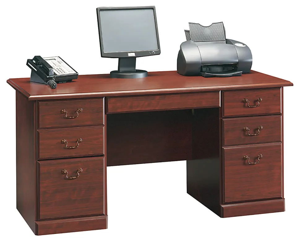 Sauder® Heritage Hill 60”W Executive Computer Desk, Classic Cherry