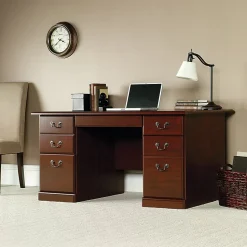 Sauder® Heritage Hill 60”W Executive Computer Desk, Classic Cherry
