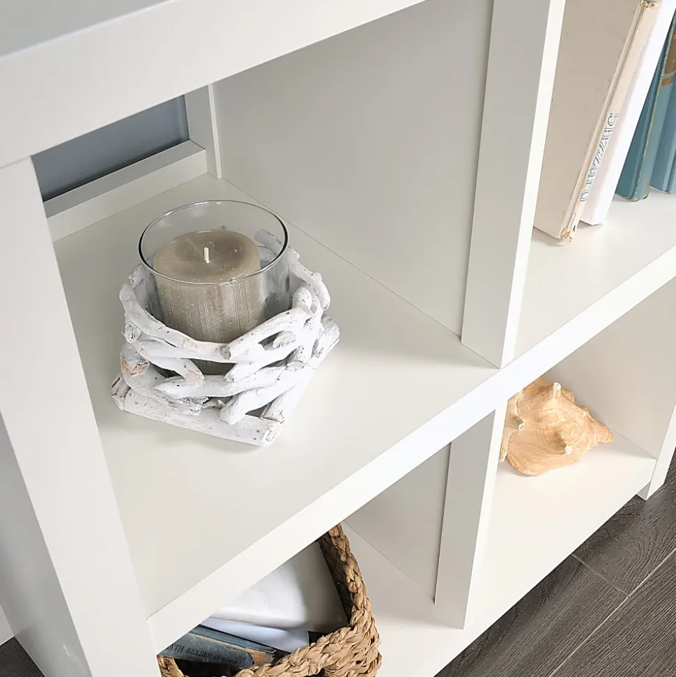 Sauder® HomePlus 33"H Cube Storage Bookcase, 4 Shelves, White
