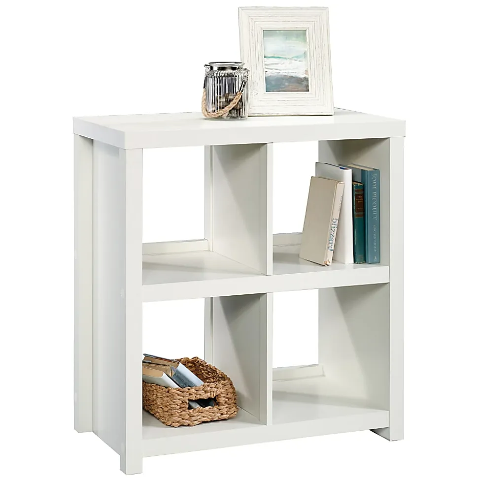 Sauder® HomePlus 33"H Cube Storage Bookcase, 4 Shelves, White