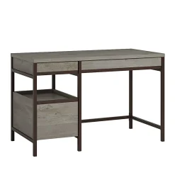 SauderĀ® Manhattan Gate 48"W Single Pedestal Computer Desk With File Drawer, Mystic Oak
