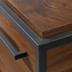 SauderĀ® Nova Loft 59"W L-Shape Corner Desk, Grand Walnut