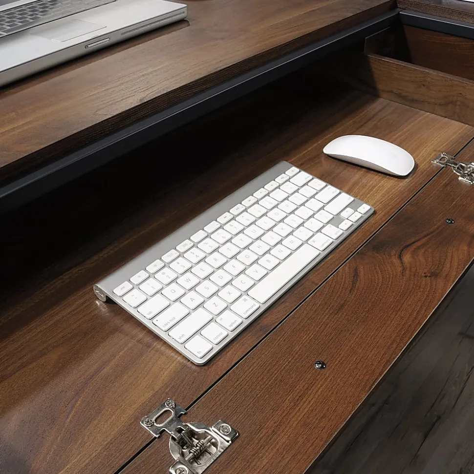 Sauder® Nova Loft 59"W L-Shape Corner Desk, Grand Walnut