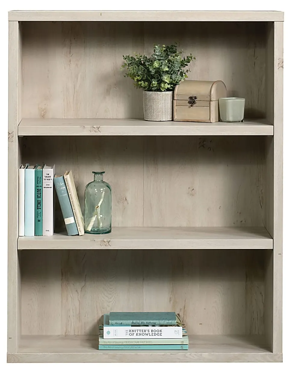 Sauder® Optimum 45"H 3-Shelf Bookcase, Chalked Chestnut