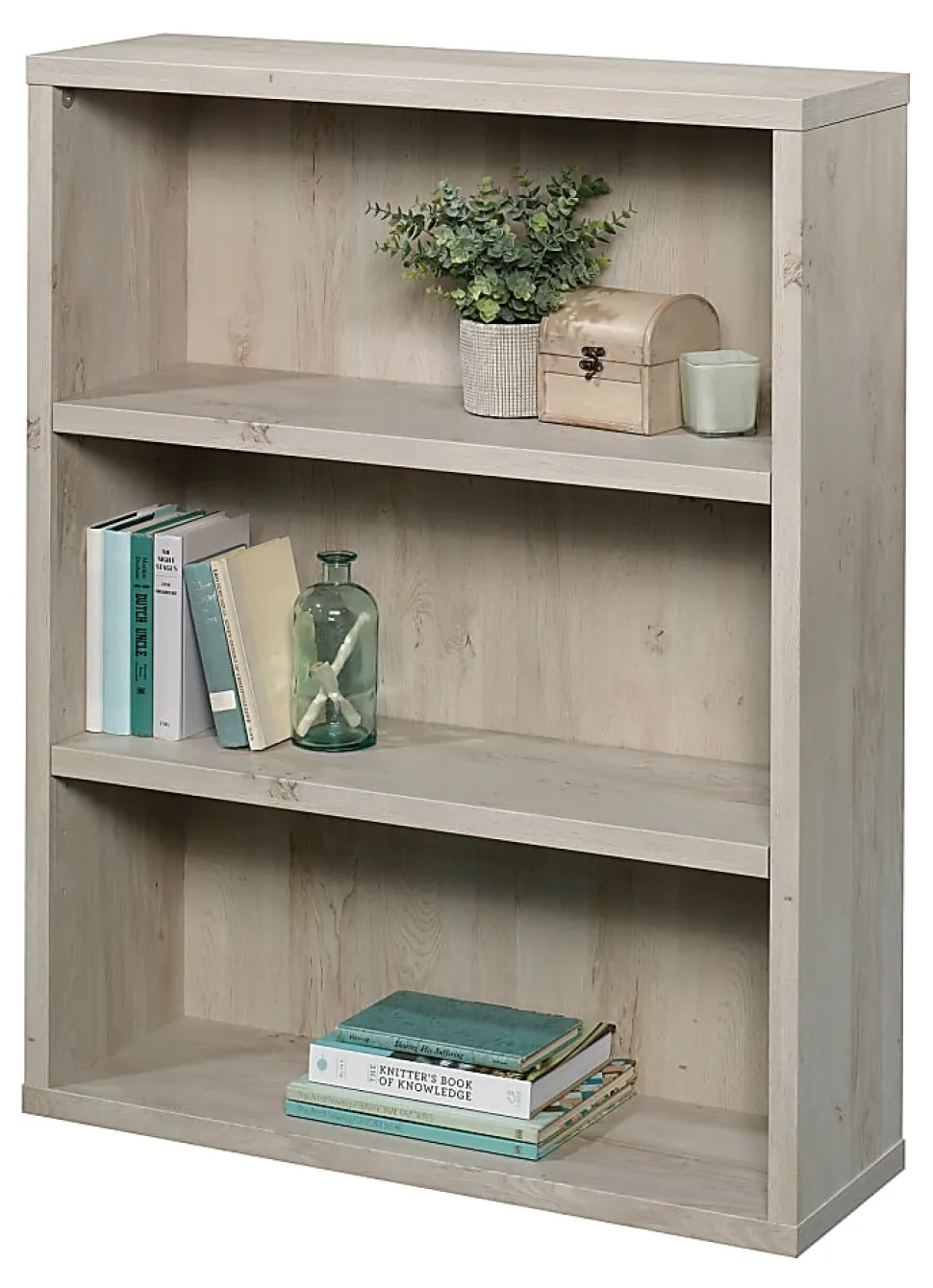 Sauder® Optimum 45"H 3-Shelf Bookcase, Chalked Chestnut