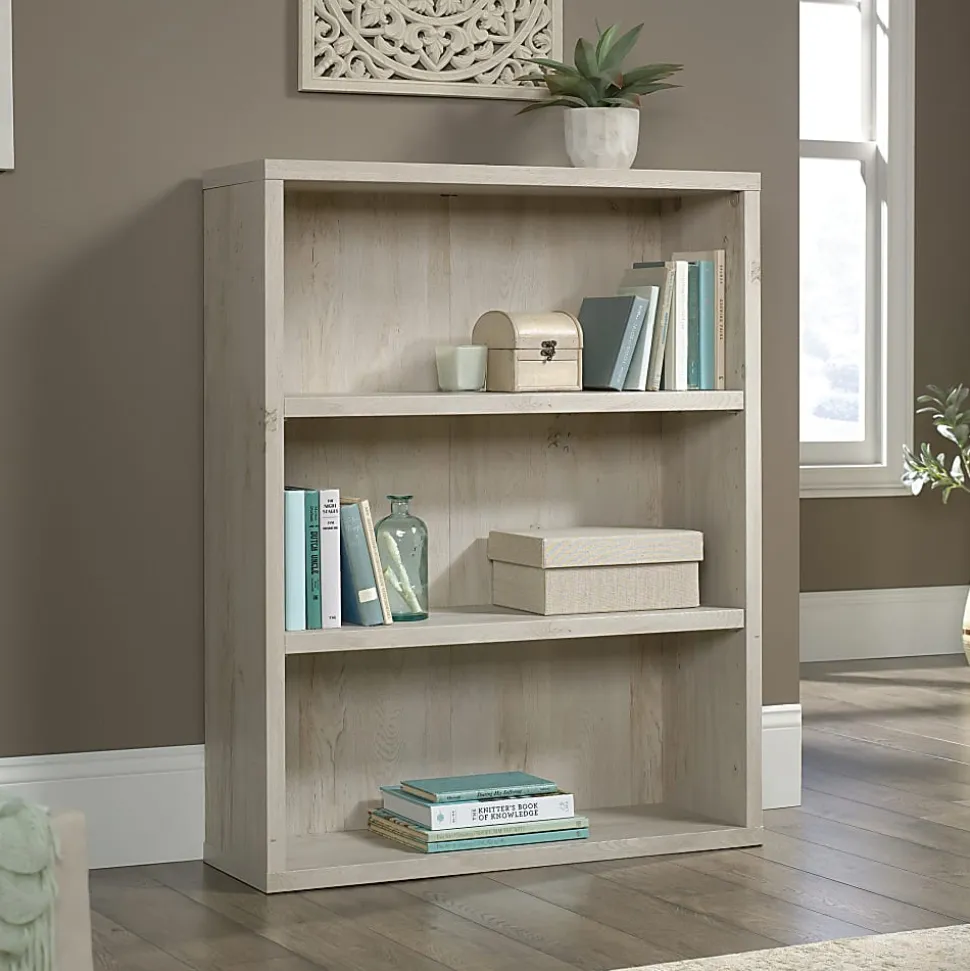 Sauder® Optimum 45"H 3-Shelf Bookcase, Chalked Chestnut