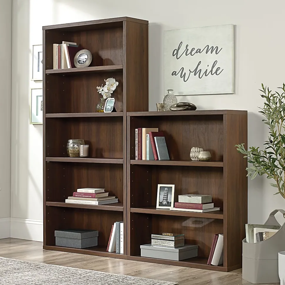 Sauder® Optimum 73-1/2"H 5-Shelf Bookcase, Spiced Mahogany
