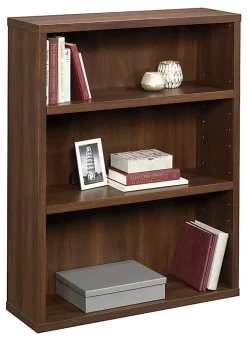 SauderĀ® Optimum 45"H 3-Shelf Bookcase Spiced Mahogany
