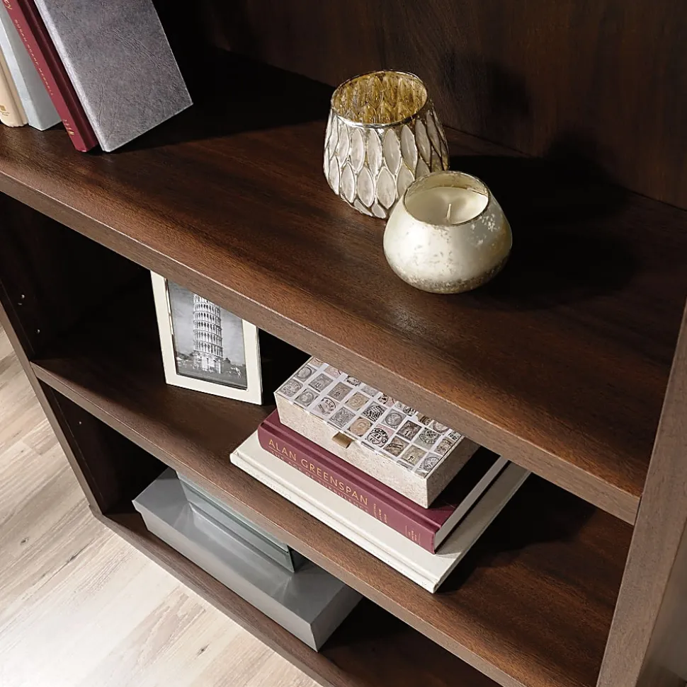 Sauder® Optimum 45"H 3-Shelf Bookcase Spiced Mahogany