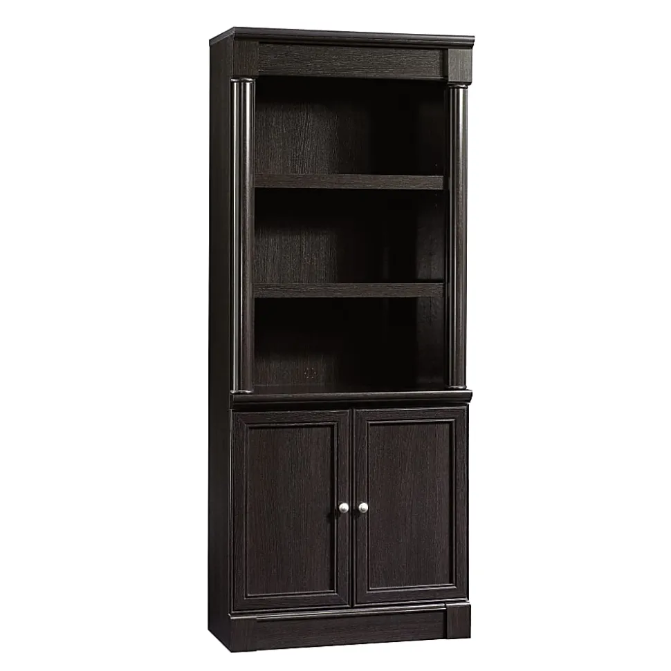 Sauder® Palladia 72"H 5-Shelf Traditional Library With Doors, Wind Oak