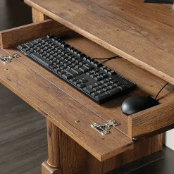 Sauder® Palladia 60"W Computer Desk With Hutch, Vintage Oak