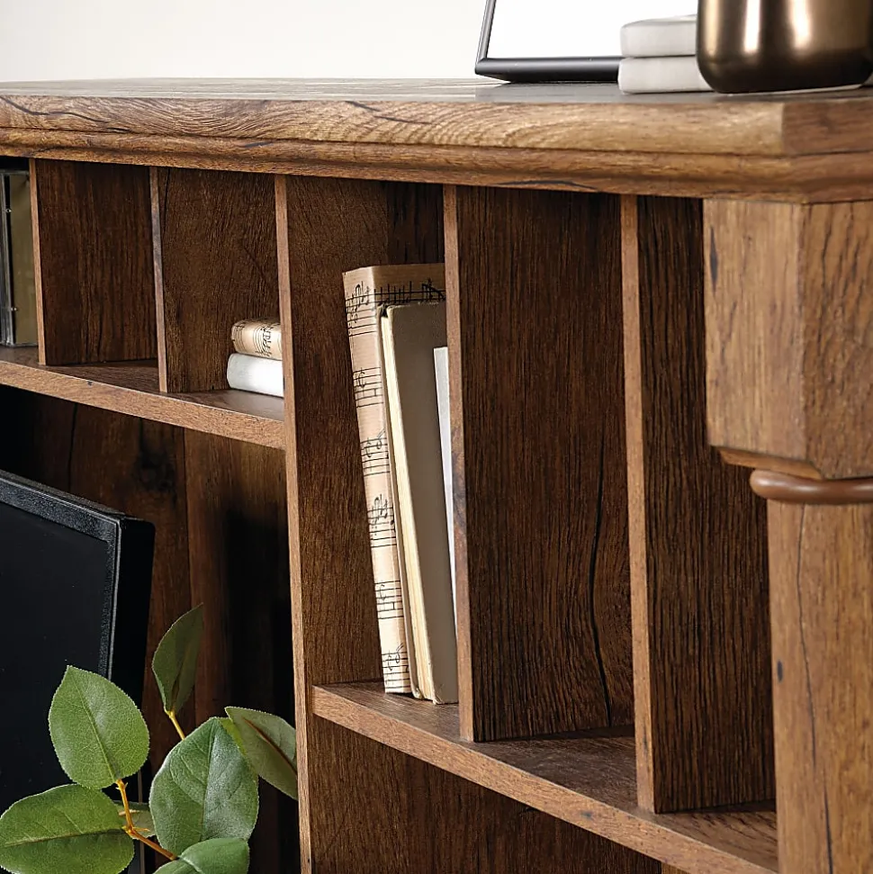 Sauder® Palladia 60"W Computer Desk With Hutch, Vintage Oak