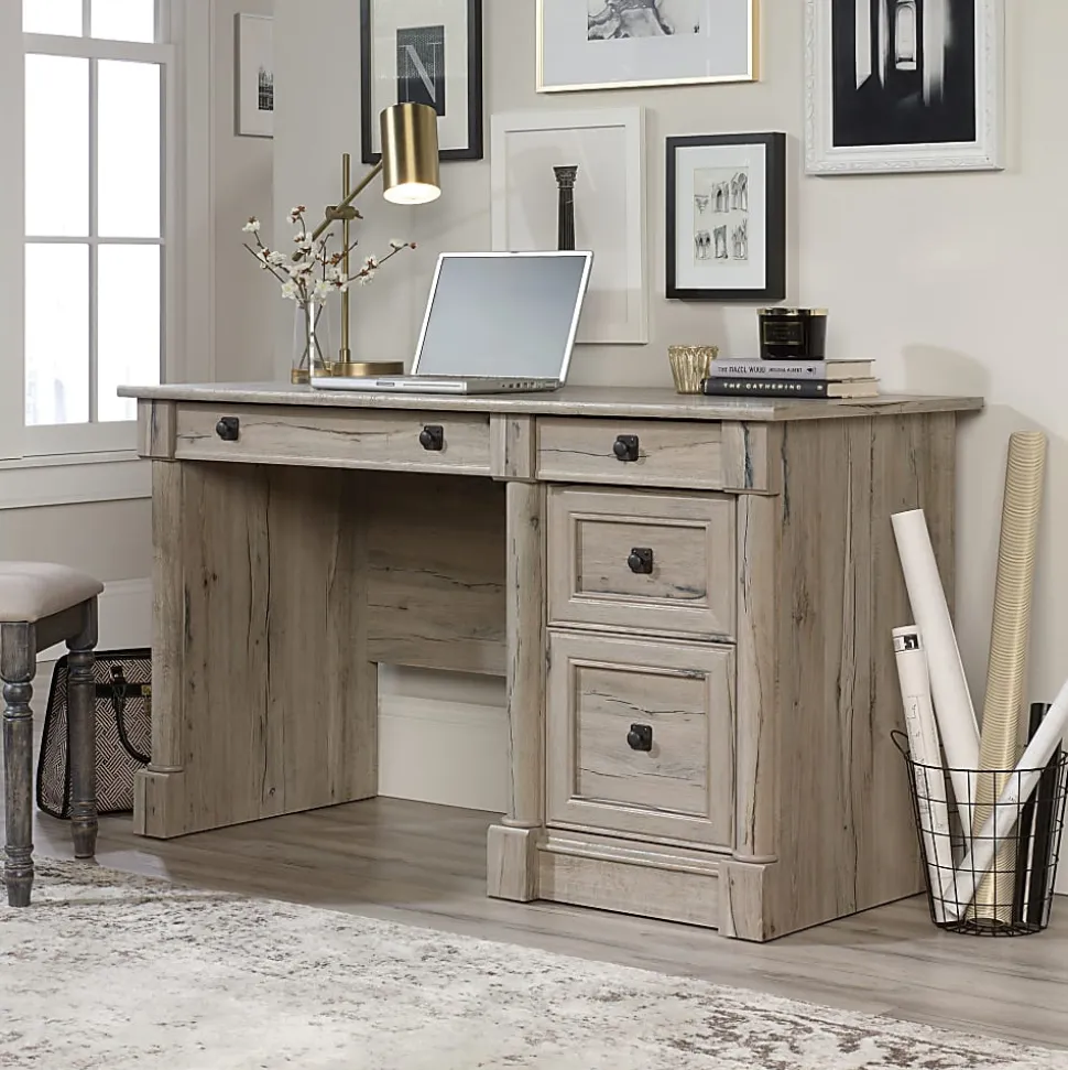 Sauder® Palladia 54"W Computer Desk, 54"W, Split Oak