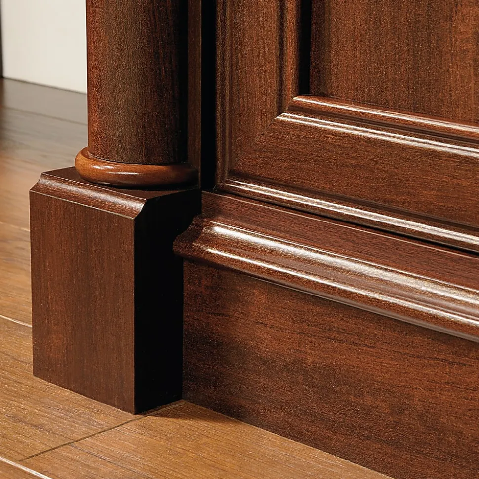 Sauder® Palladia 60"W Computer Desk With Hutch, Select Cherry