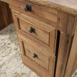 SauderĀ® Palladia 66"W Executive Computer Desk, Vintage Oak