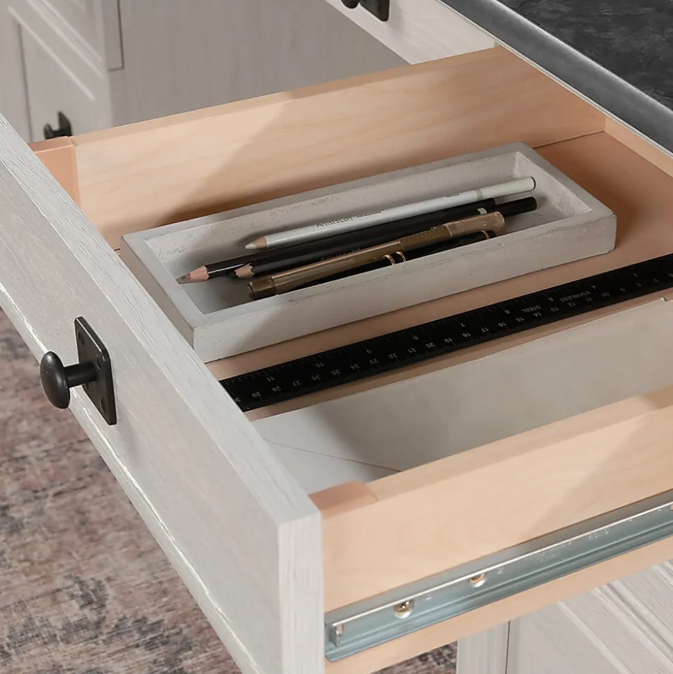 Sauder® Palladia 66"W Executive Computer Desk, Glacier Oak