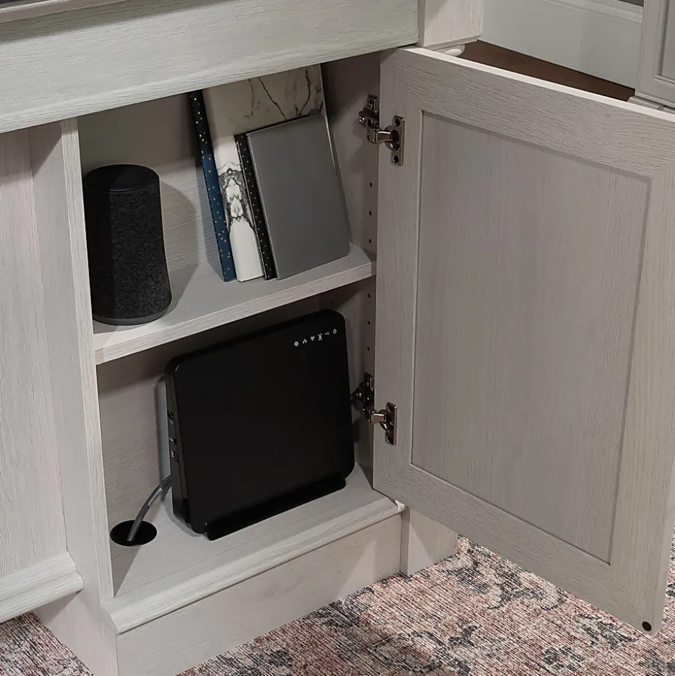 Sauder® Palladia 66"W Executive Computer Desk, Glacier Oak