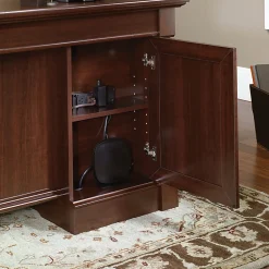 SauderĀ® Palladia 66"W Executive Computer Desk, Select Cherry
