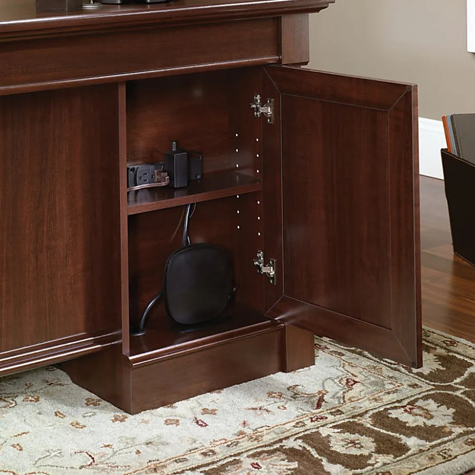 Sauder® Palladia 66"W Executive Computer Desk, Select Cherry