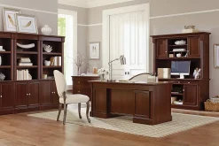 Sauder® Palladia 66"W Executive Computer Desk, Select Cherry