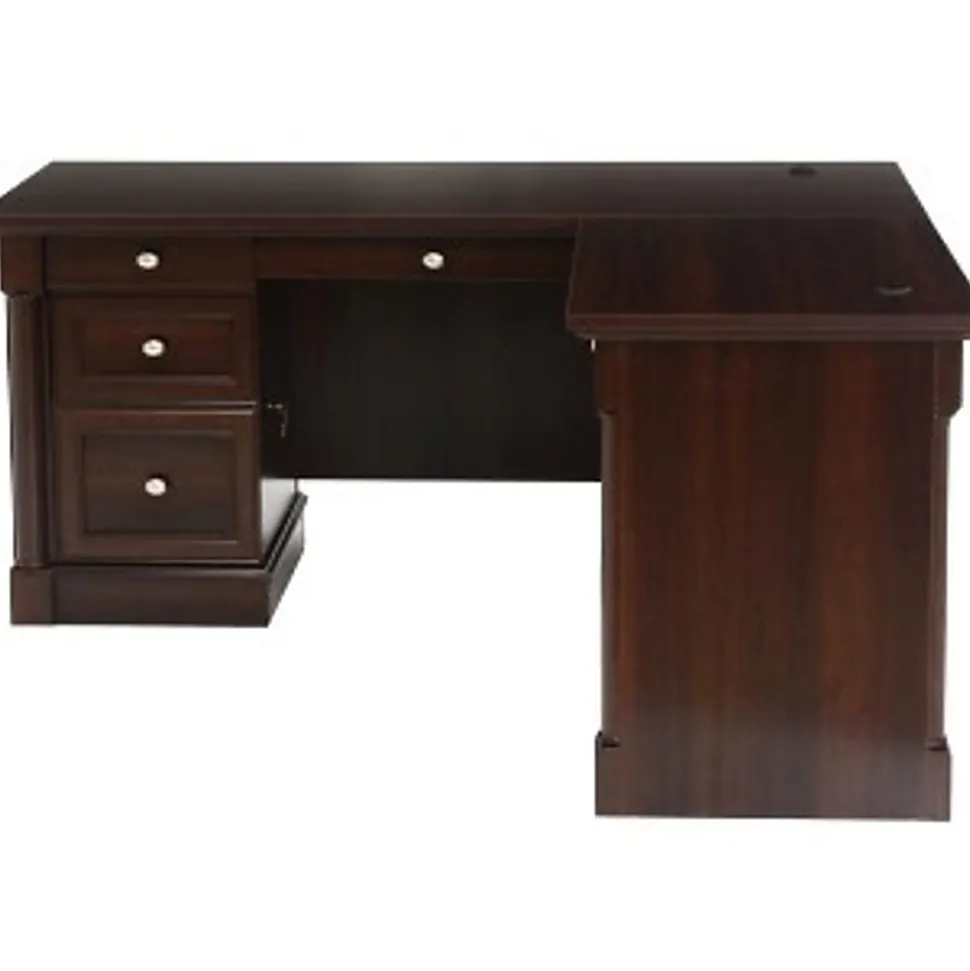 Sauder® Palladia 66"W L-Shaped Corner Desk, Select Cherry