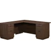Sauder® Palo Alto™ 72"W Commercial L-Shaped Computer Desk, Spiced Mahogany™