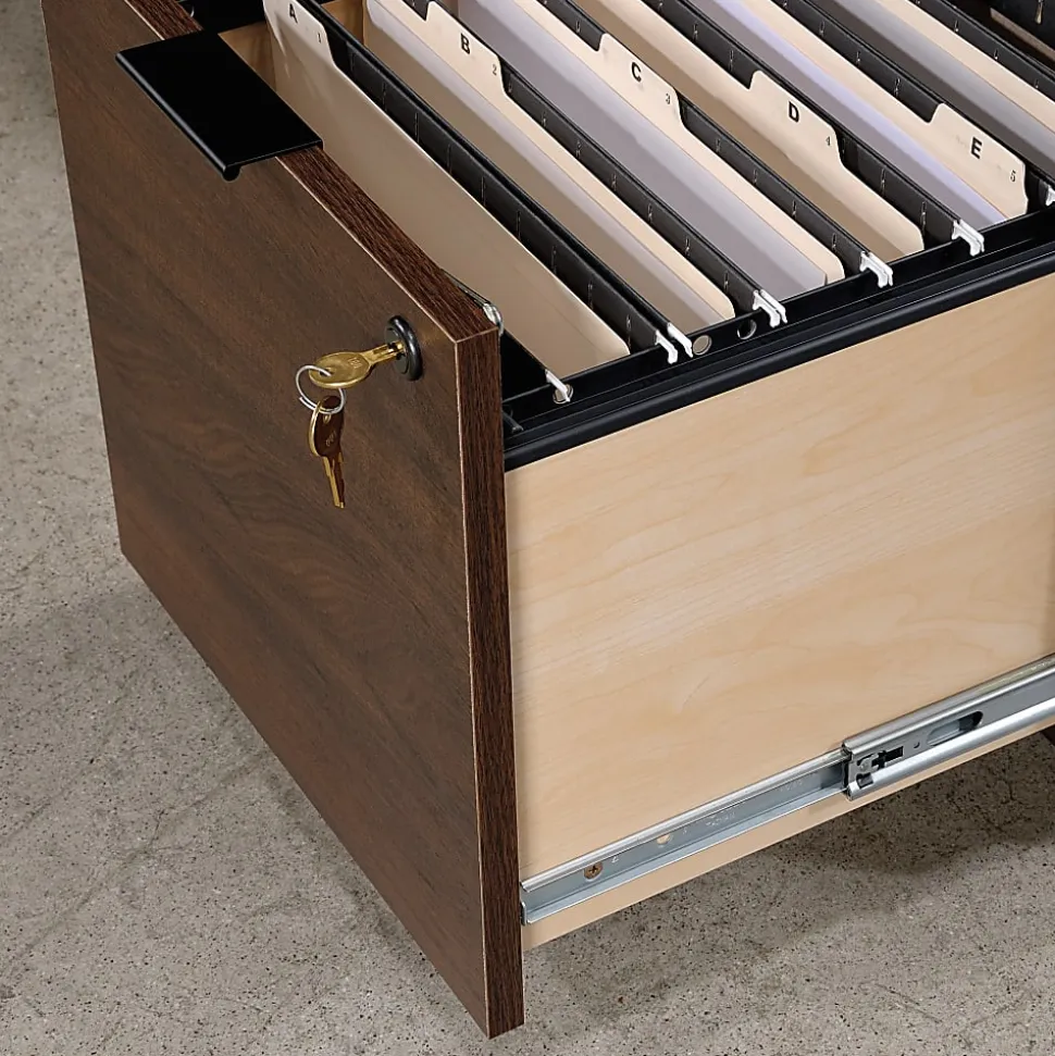 Sauder® Palo Alto™ 72"W Commercial L-Shaped Computer Desk, Spiced Mahogany™