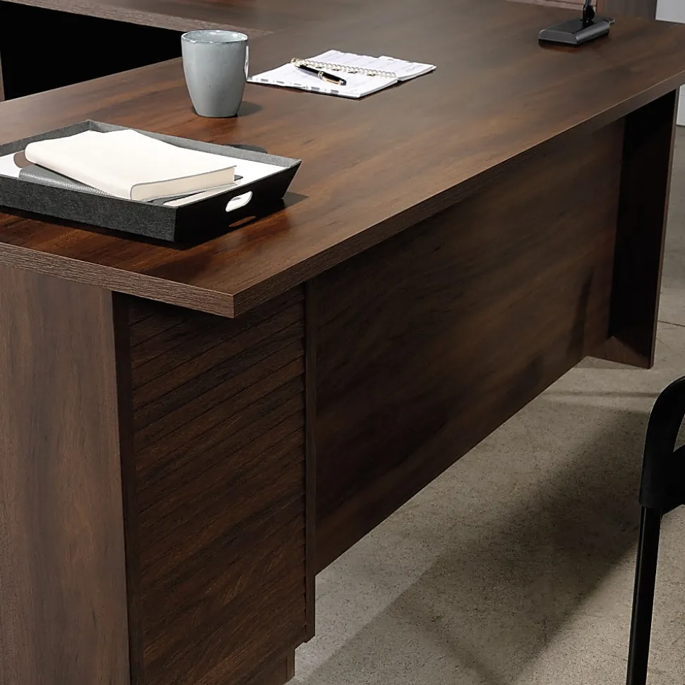 Sauder® Palo Alto™ 72"W Commercial L-Shaped Computer Desk, Spiced Mahogany™