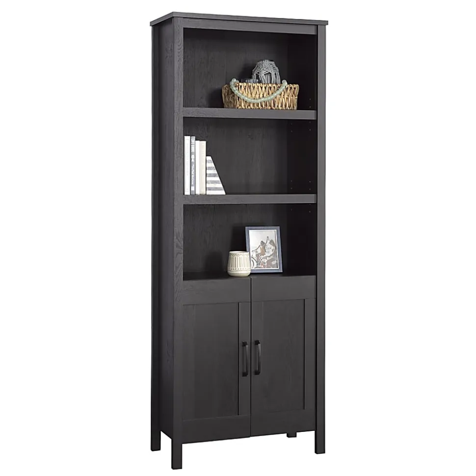 Sauder® Select 72"H Bookcase With Doors, Raven Oak®