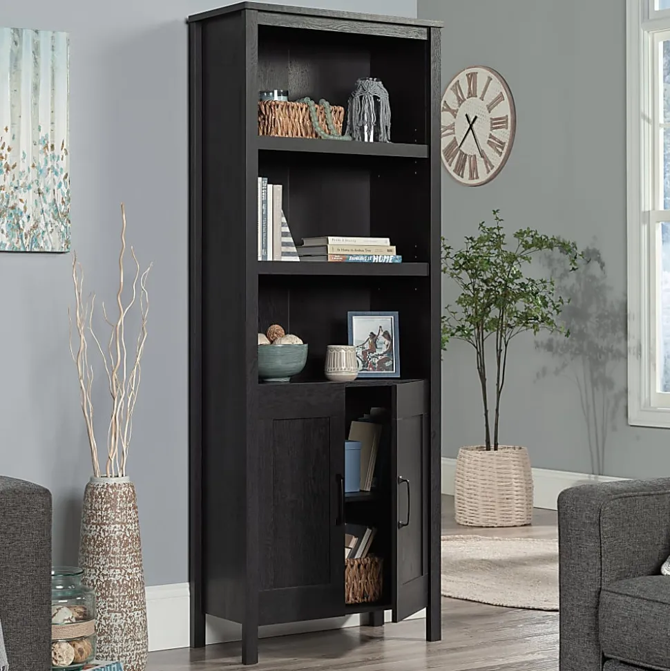 Sauder® Select 72"H Bookcase With Doors, Raven Oak®