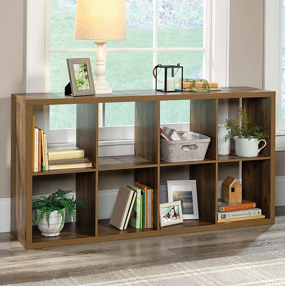 Sauder® Select 58”H 8-Cube Storage Bookcase, Rural Pine